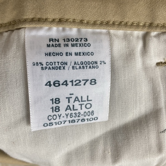 Lee All Day Pants Khaki Relaxed Fit Straight Leg Womens Size 18 Tall - Picture 13 of 13